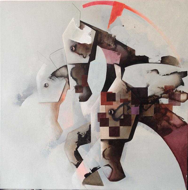 Obraz Anny Zalewskiej „Gra umysłów i karuzela zapisanych wspomnień", 2015 — Unknown